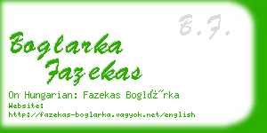 boglarka fazekas business card